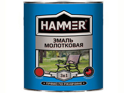 Грунт эмаль 3в1 по ржавчине HAMMER молотковая